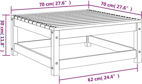 Hölzernes Gartenhocker Würfel Außeneinsatz Rosa 70x70x30cm