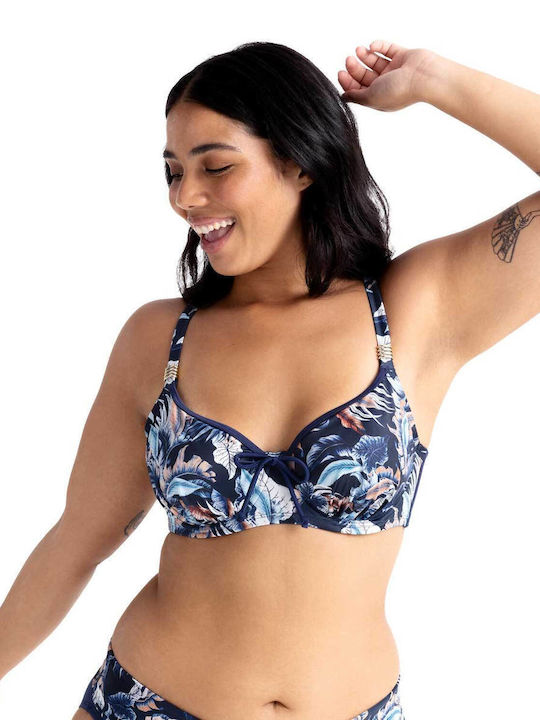 Dorina Underwire Bikini Bra Blue Floral