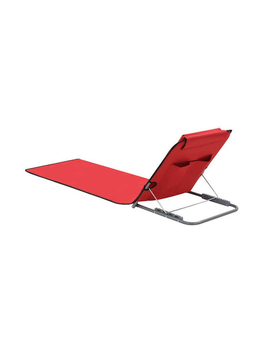 Deckchair Metallic Red 2pcs 160x53x47cm.