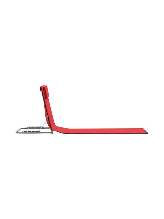 Deckchair Metallic Red 2pcs 160x53x47cm.