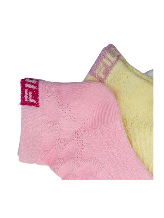 Fila Kids' Ankle Socks Pink 3 Pairs