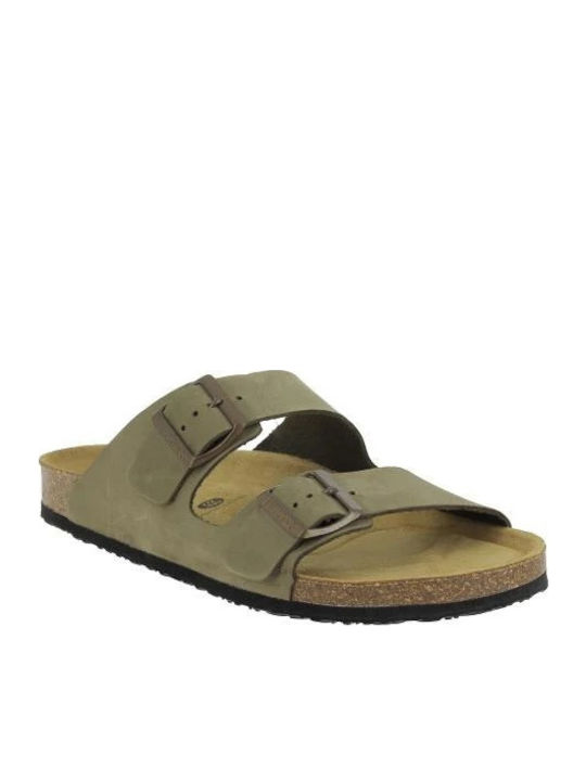 Barna Men's Sandals Nobuck Kaki