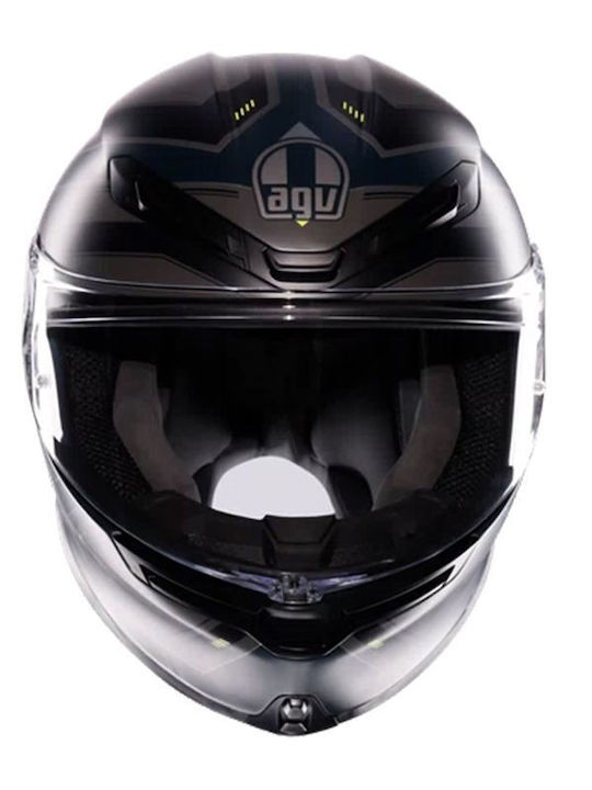 AGV K6 S Enhance Matt Grey/Yellow Fluo Мотоциклетна каска Full Face ECE 22.06 1255гр