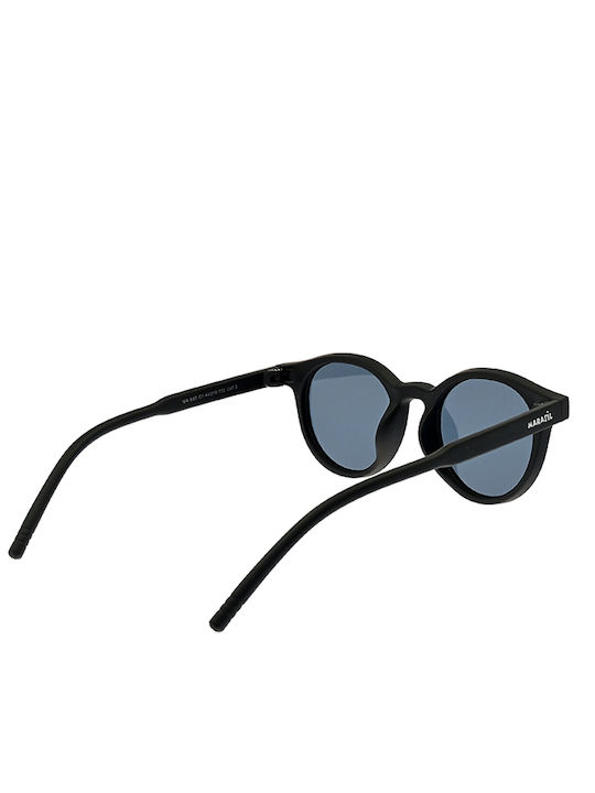 Marasil Round Kids Sunglasses with Polarized Lenses Black for 4-7 Years