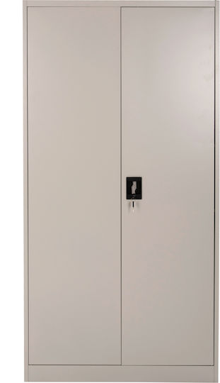 Dublu-Foi Dulap Duron Metalic cu Δin Posibilitatea de Blocare cu 4 Rafturi Gri 90x40x180 cm