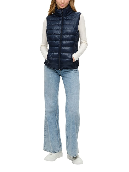 S.Oliver Women's Short Puffer Jacket for Spring or Autumn Blue