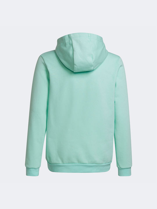 Adidas Kinder Sweatshirt mit Kapuze und Taschen Hellblau Entrada 22