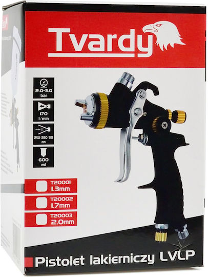Tvardy Πιστόλι Βαφής Αέρος LVLP Άνω Δοχείου 1.3mm
