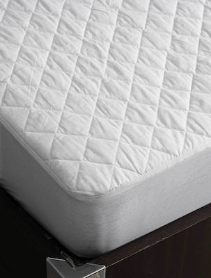 Madi Semi-Double Quilted Mattress Cover Pure White 120x200+30cm