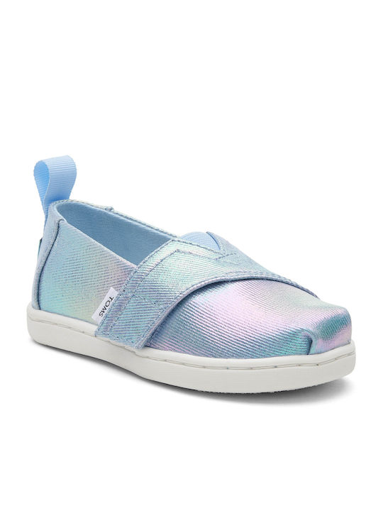 Toms Kids Espradrilles with Hoop & Loop Closure Light Blue