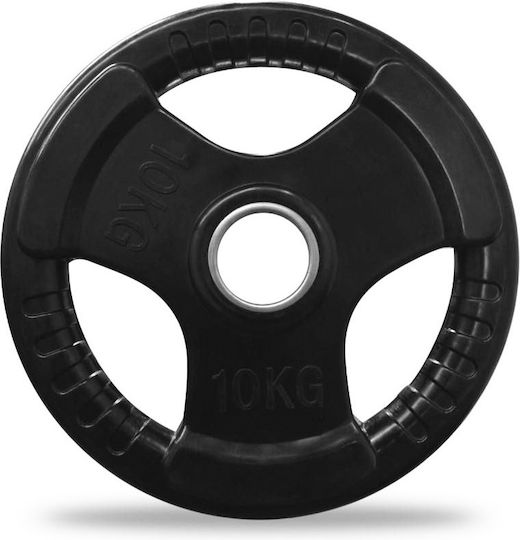 Pegasus Set of Plates Olympic Type Rubber 1 x 10kg Φ50mm with Handles