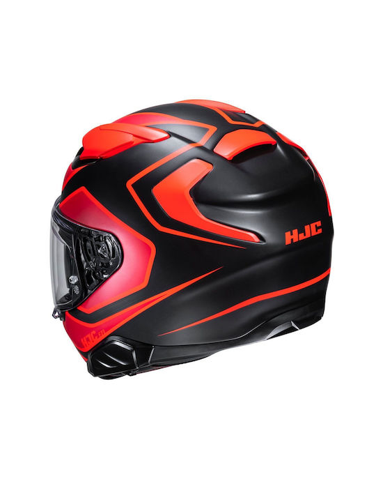 HJC F71 DLE Mc1sf Red Black Motorcycle Helmet Full Face ECE 22.06 with Sun Visor
