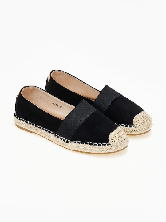 MKM Swetry Women's Suede Espadrilles Black