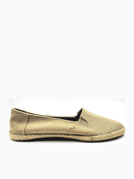 Bixie Stoff Damen Espadrilles in Beige Farbe