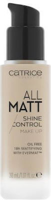 Catrice Cosmetics All Matt Shine Control Machiaj lichid 015 C Cool Vanilla Beige 30ml