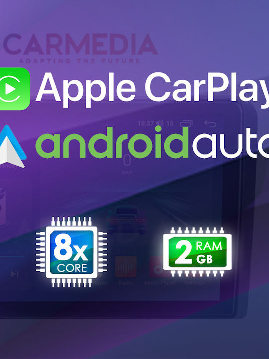 Carmedia Car Audio System for Hyundai Elantra 2020+ (Bluetooth/USB/WiFi/GPS/Apple-Carplay/Android-Auto) with Touch Screen 9"