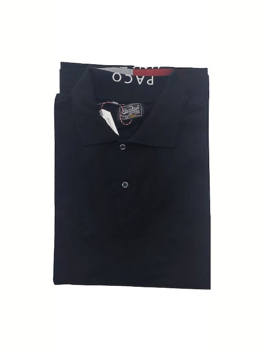 Paco & Co Herren Kurzarmshirt Polo Black