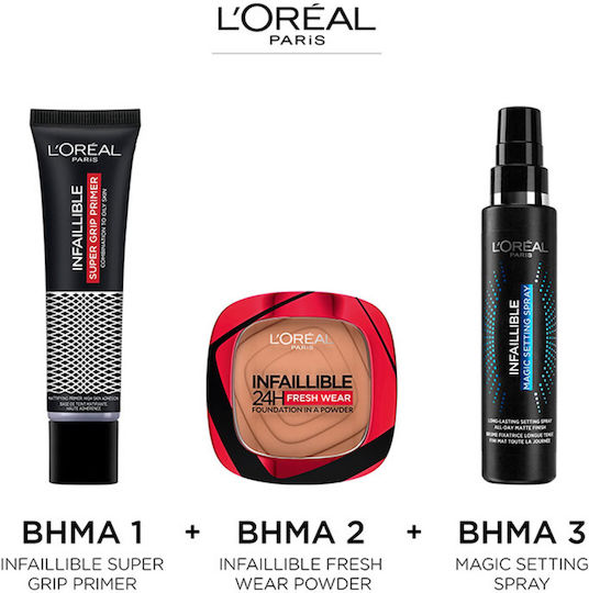 L'Oreal Paris Infaillible 24H Fresh Wear Kompakt 375 Deep Amber 9gr