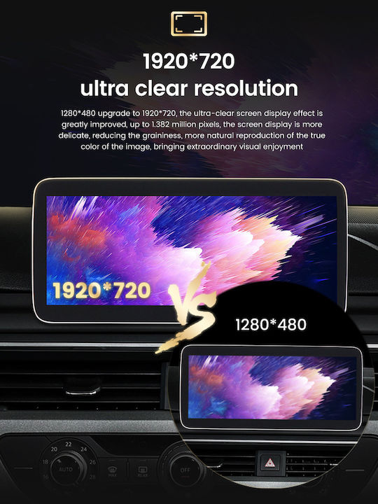 Carmedia Car Audio System for Audi A1 2010-2018 (Bluetooth/USB/WiFi/GPS/Apple-Carplay/Android-Auto) with Touch Screen 10.25"