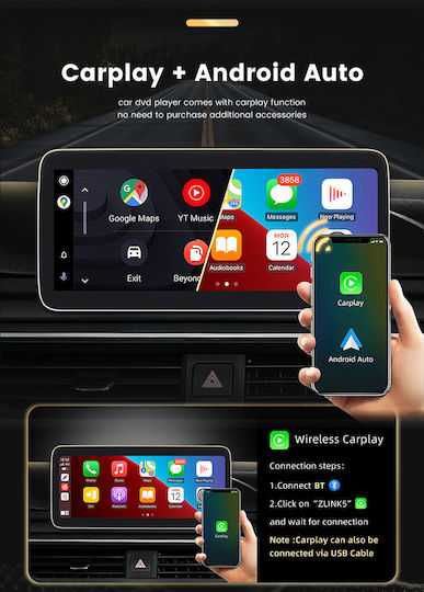 Carmedia Auto-Audiosystem für Audi A1 2010-2018 (Bluetooth/USB/WiFi/GPS/Apple-Carplay/Android-Auto) mit Touchscreen 10.25"
