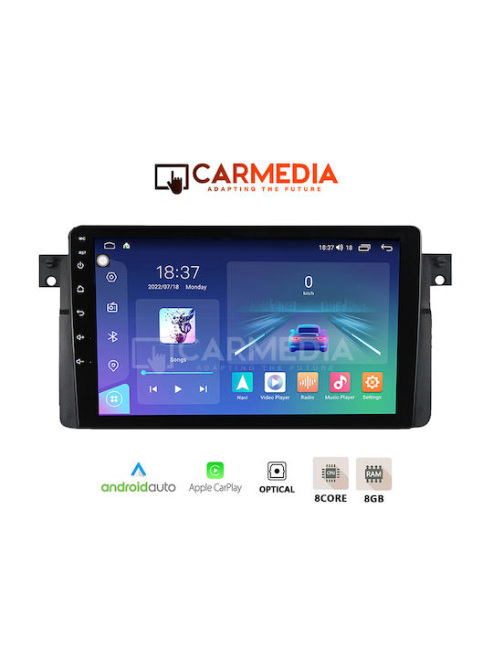 Carmedia Автомобилна Аудио Система (Блутут/USB/WiFi/GPS/Apple-Carplay/Android-Auto) с Тъчскрийн 9"
