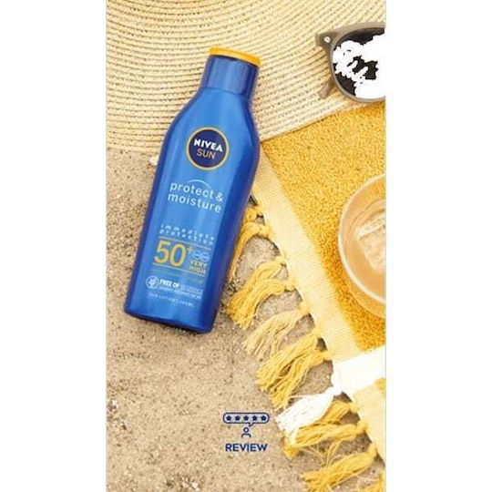 Nivea Protect & Moisture Αδιάβροχη Αντηλιακή Κρέμα Σώματος SPF50 200ml