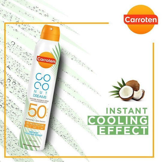Carroten Coconut Dry Αντηλιακό Mist Σώματος SPF50 200ml