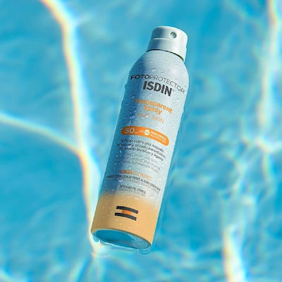 Isdin Fotoprotector Transparent Wet Skin Αδιάβροχο Αντηλιακό Mist για το Σώμα SPF30 250ml