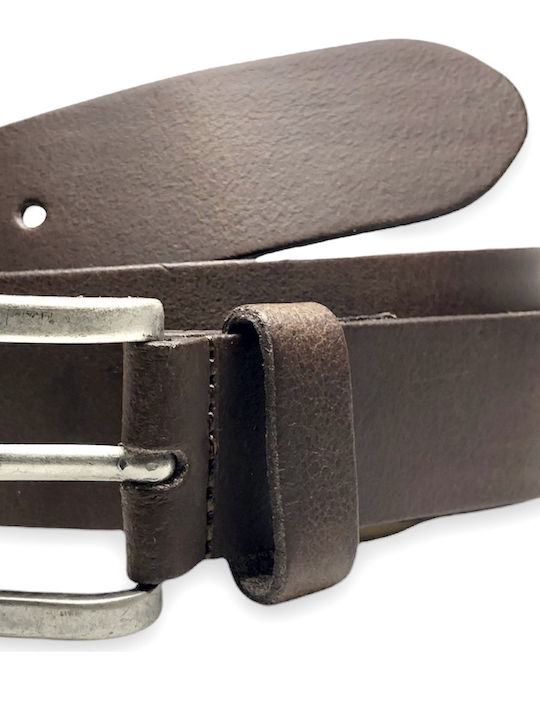 40381 Herren Gürtel Leder Braun