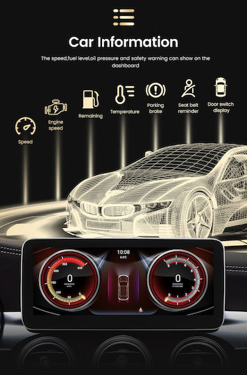 Carmedia Ηχοσύστημα Αυτοκινήτου για Mercedes-Benz GLA 2013-2015 (Bluetooth/USB/WiFi/GPS/Apple-Carplay/Android-Auto) με Οθόνη Αφής 12.5"