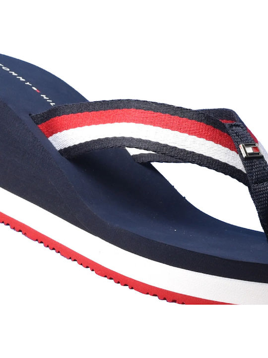 Σαγιονάρες με Πλατφόρμα σε Navy Μπλε Χρώμα