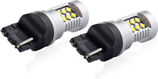 AMiO Lampen Auto T20 / W21W Canbus LED 5600K Kaltes Weiß 12-24V 6.2W 2Stück