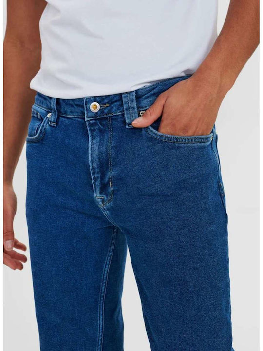 Math Pantaloni Jeans pentru Bărbați Albastru