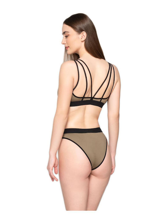 Women's Sports Bra without Padding Khaki