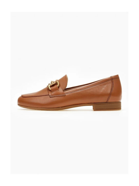 Ragazza Leather Women's Loafers in Tabac Brown Color