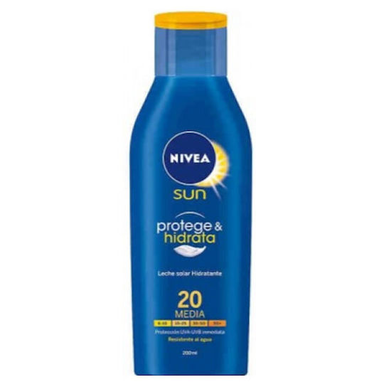 Nivea Moisturising Waterproof Sunscreen Lotion Body SPF20 200ml