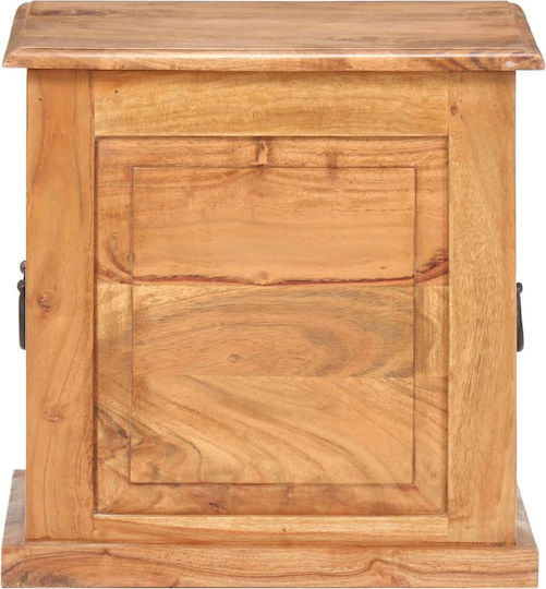 vidaXL Massif Wooden Decorative Trunk Brown 40x40x40cm