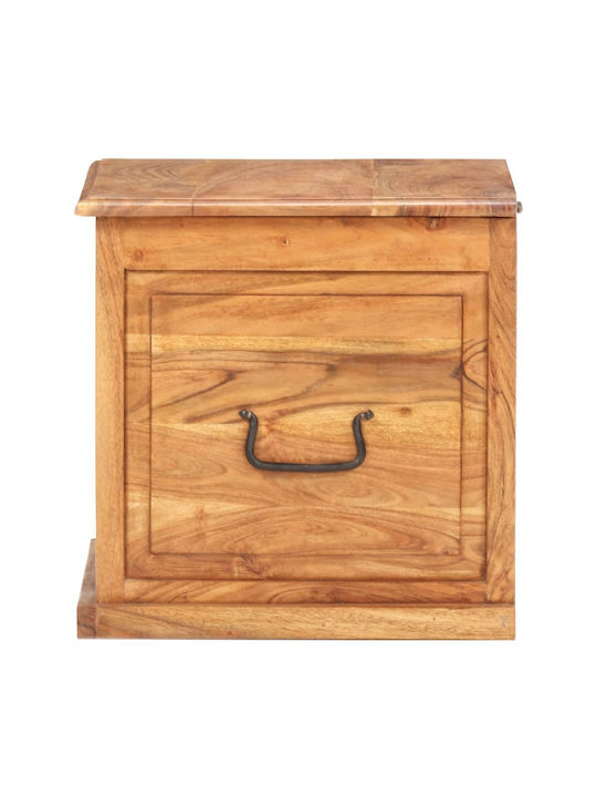 vidaXL Massif Wooden Decorative Trunk Brown 40x40x40cm