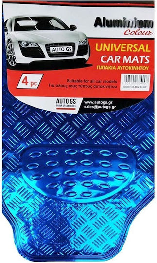 Autoline Σετ Μπροστινά και Πίσω Πατάκια Universal 4τμχ Μπλε