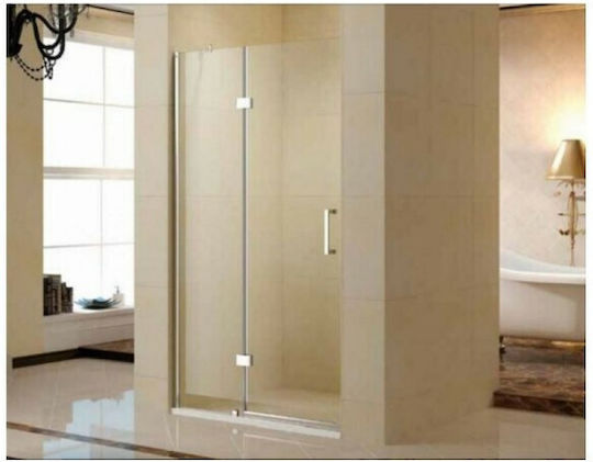 Karag On 400 Duschwand für Dusche mit Aufklappbar Tür 70x195cm Nano-Klarglas Chrom