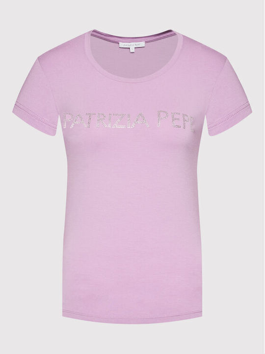 Patrizia Pepe Γυναικείο T-shirt Μωβ