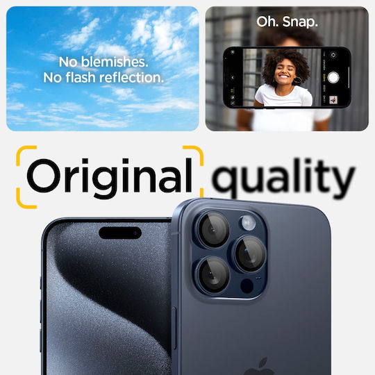 Spigen Optik Tr Ez Fit 2 Pack Протекция на камера Закалено стъкло iPhone 15 Pro 15 Pro Max