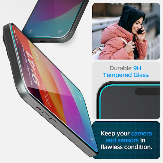 Spigen GLAS.tR Alignmaster Tempered Glass 2τμχ (iPhone 16 /15)