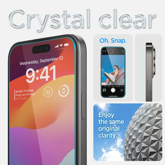 Spigen GLAS.tR Alignmaster Tempered Glass 2τμχ (iPhone 16 /15)