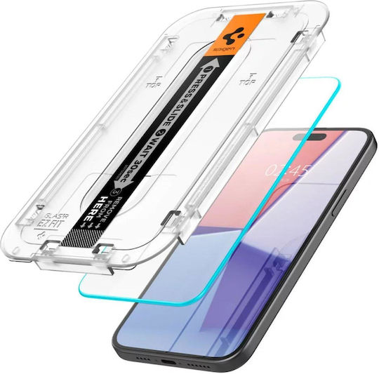Spigen GLAS.tR Alignmaster Tempered Glass 2τμχ (iPhone 16 /15)