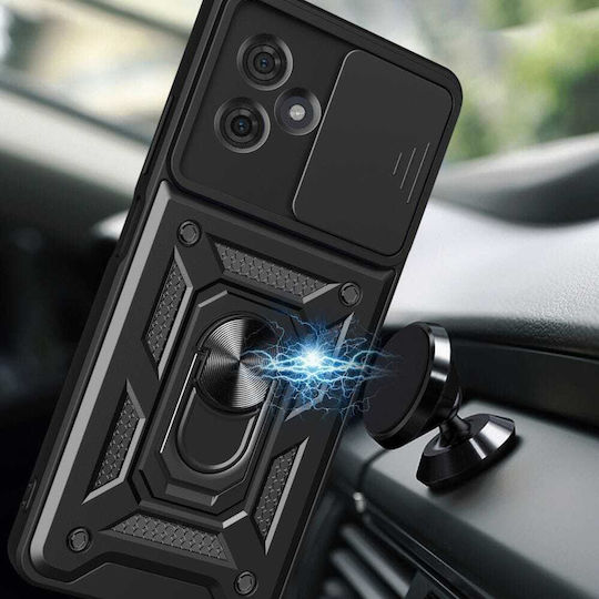 Techsuit Shield Back Cover Plastic / Silicon Negru (Motorola Moto G54)