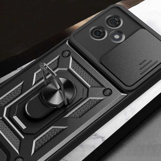 Techsuit Shield Back Cover Plastic / Silicon Negru (Motorola Moto G54)