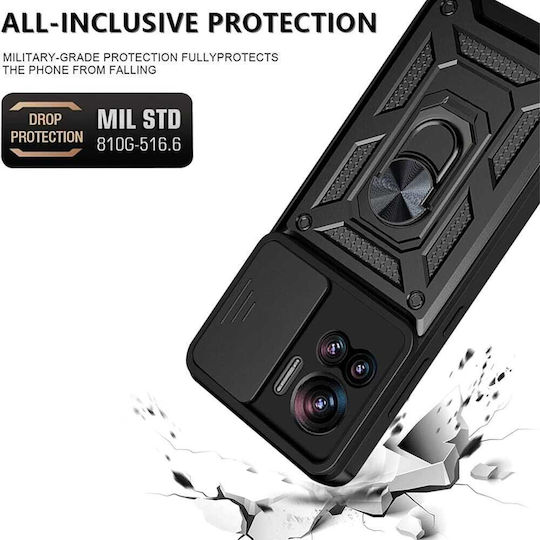 Techsuit Shield Back Cover Πλαστικό / Σιλικόνης Μαύρο (Motorola Edge 30 Ultra)
