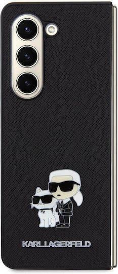 Karl Lagerfeld Saffiano Karl&choupette Pin Back Cover Πλαστικό Μαύρο (Galaxy Z Fold5)
