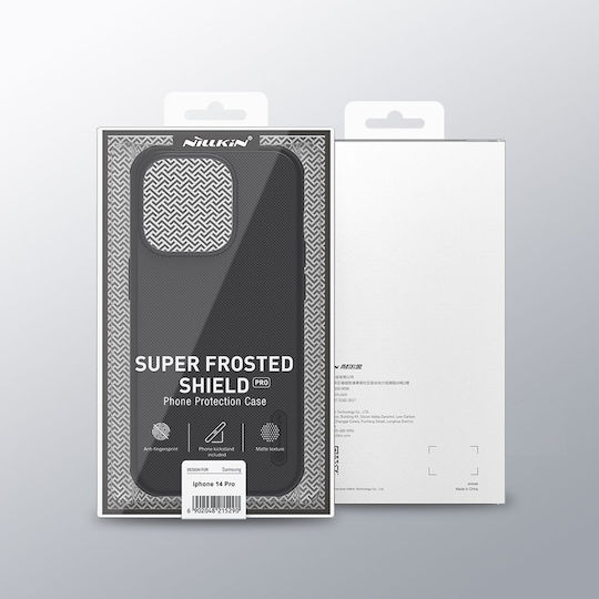 Nillkin Super Frosted Shield Pro Задна корица Пластмаса Черен (iPhone 14 Pro)
